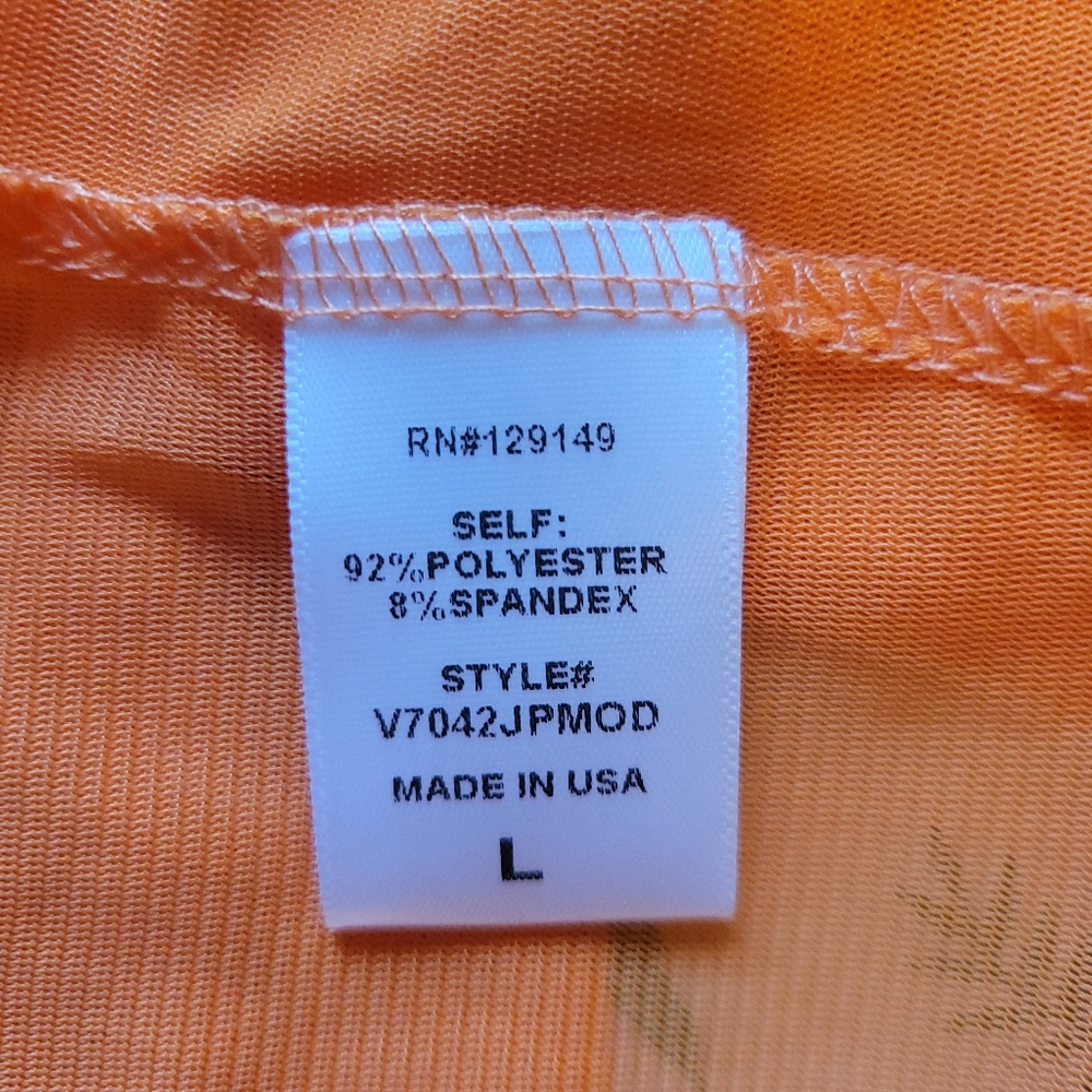 Dippin Daisies Hit the Highway Sheer Orange Tie Front Mesh Top | Beach Cover Up - Picture 8 of 8